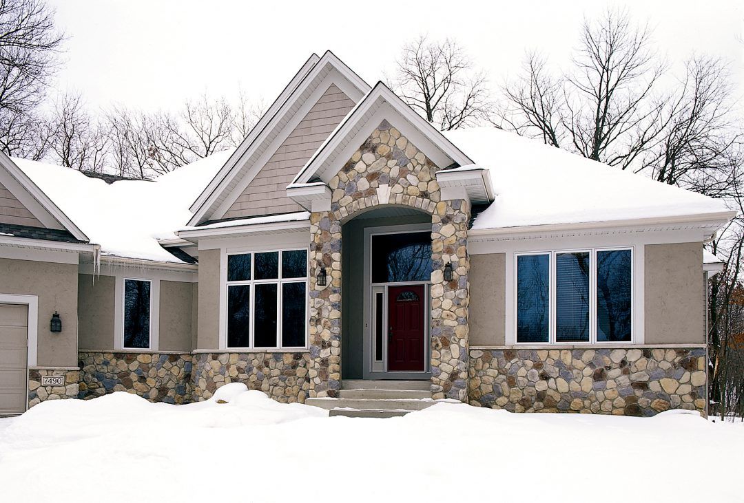 House With Full Of Snow - Howard Lake, MN - TriLite Stone, Inc