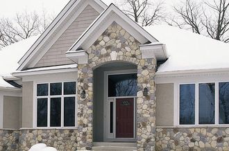 House With Full Of Snow - Howard Lake, MN - TriLite Stone, Inc