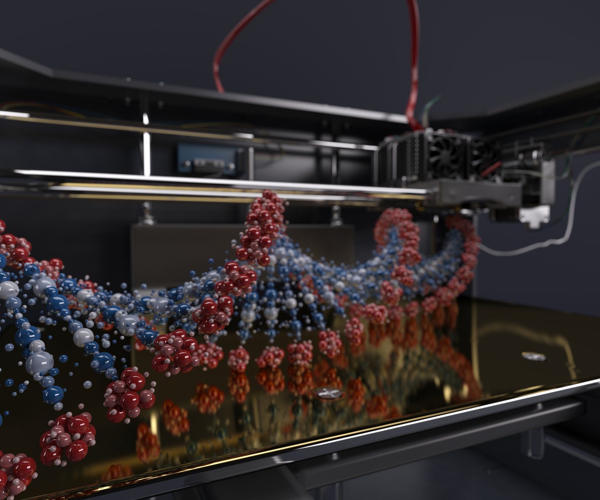 impresora 3d imprimiendo hélice de adn impresora 3d imprimiendo hélice de adn