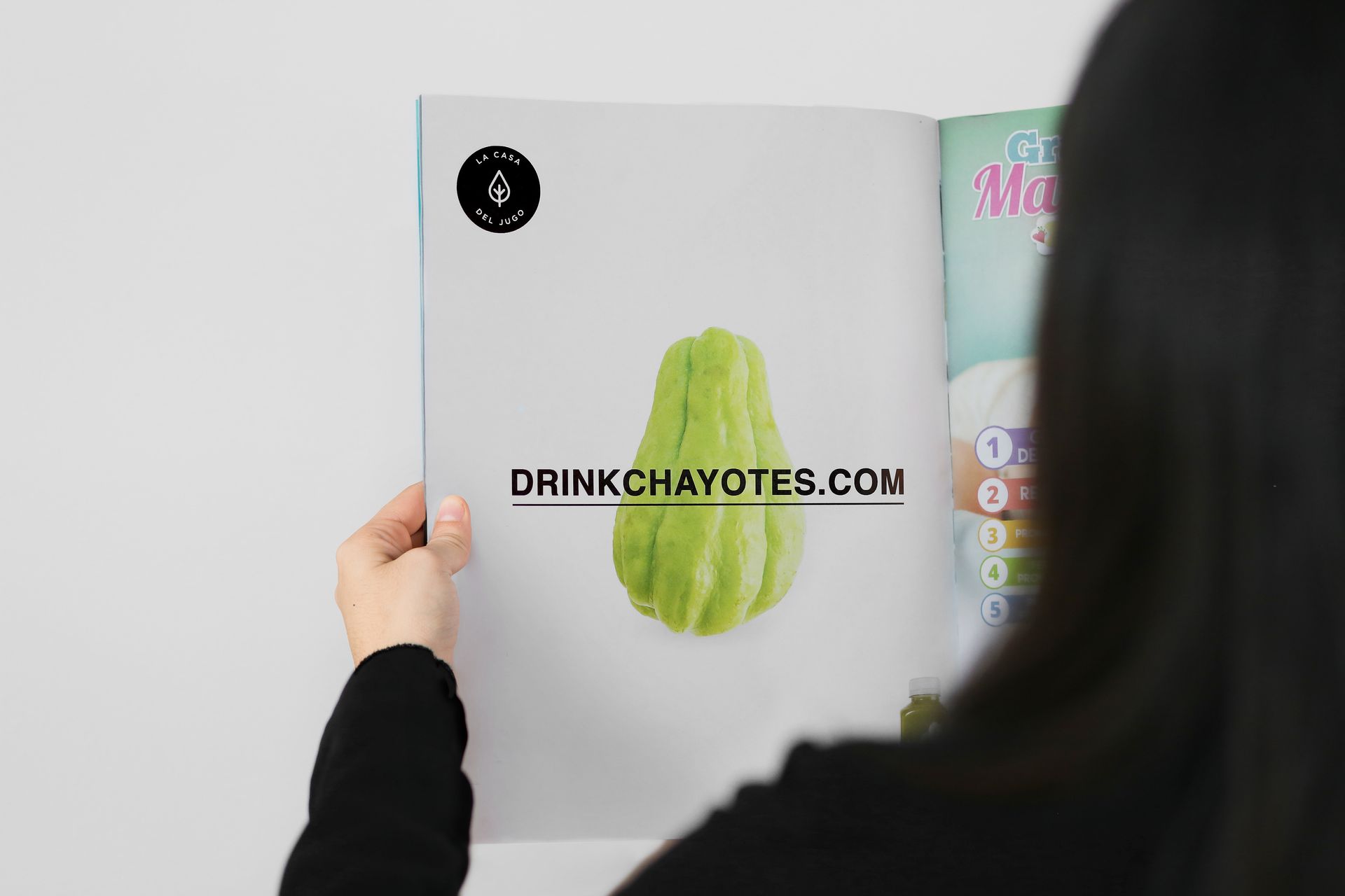 publicidad impresa en revista de tienda de verduras