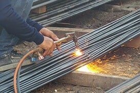Cutting torch to cut rebar - Welding and Crane Rental Services in Royersford, PA