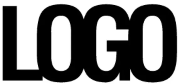 Bold black “LOGO” text on a white background