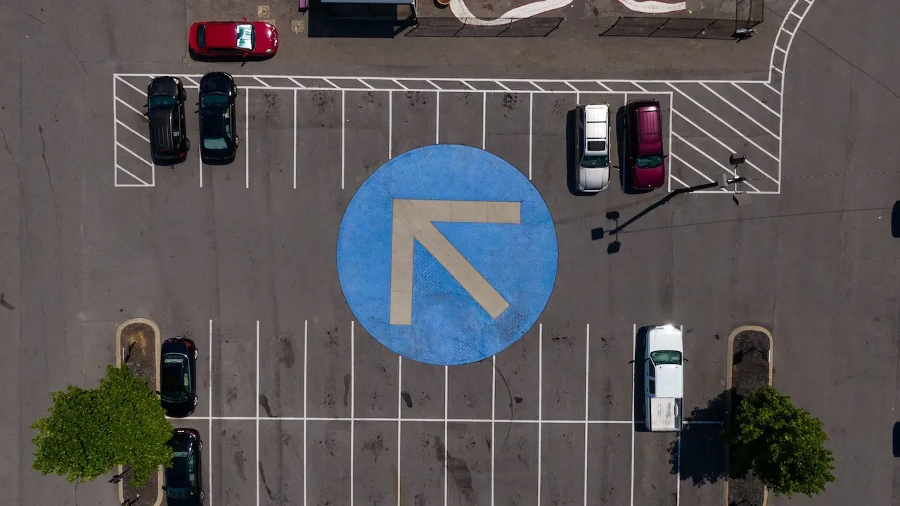parking lot bird eye