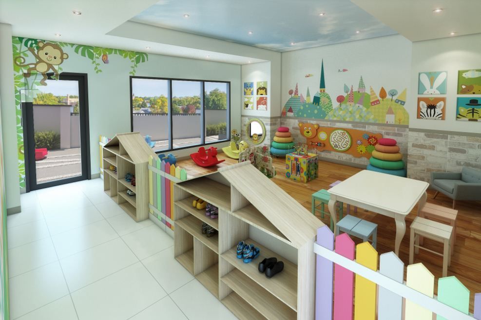 An artist 's impression of a children 's play room