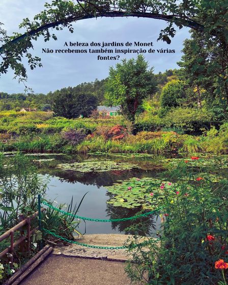 Este é o jardim de Monet. A beleza inspira