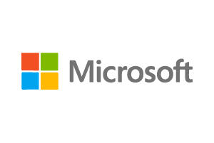 El logo de Microsoft está sobre un fondo blanco.