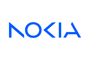 Un logotipo de Nokia azul sobre un fondo blanco.
