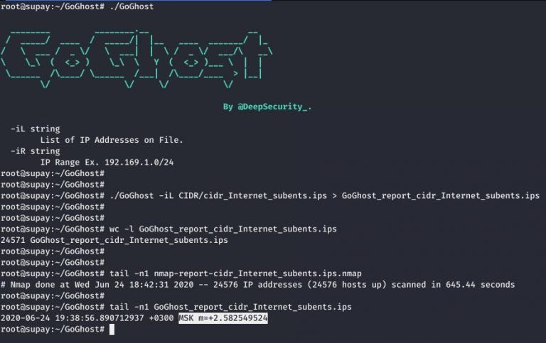 Una captura de pantalla de un programa llamado goghost.