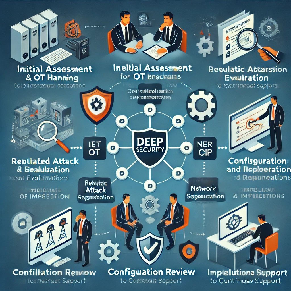 Un diagrama que muestra el proceso de seguridad profunda.