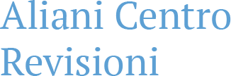 Testo Aliani Centro Revisioni in blu.