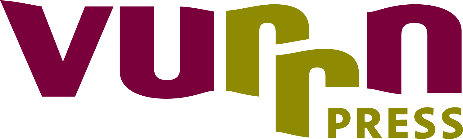 VURRN Press logo, burgundy and green letterforms