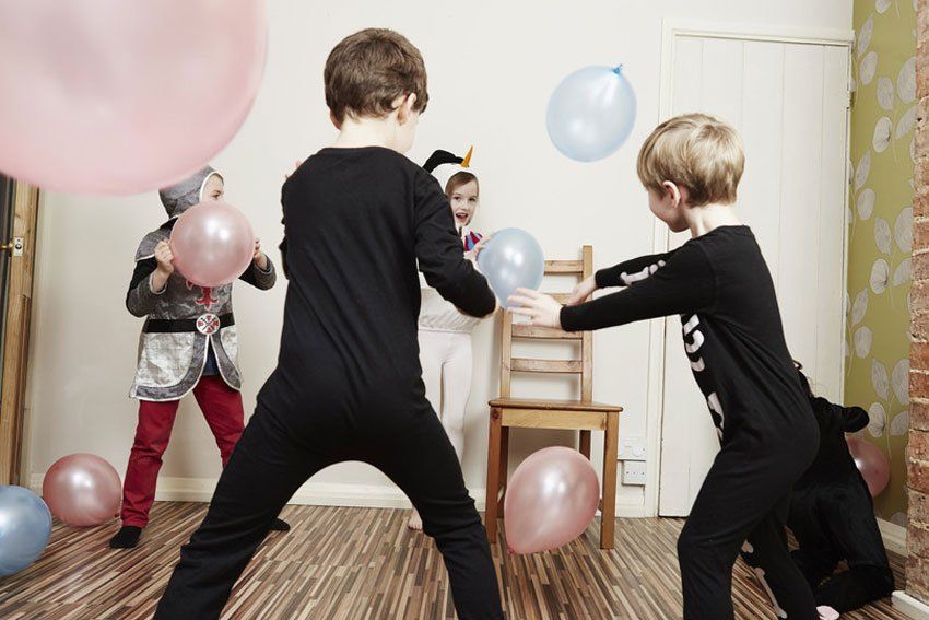kids party with balloons