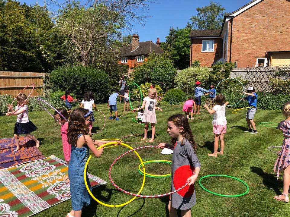 kids hula hoop party