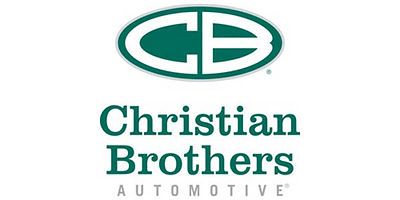 The logo for christian brothers automotive is green and white.