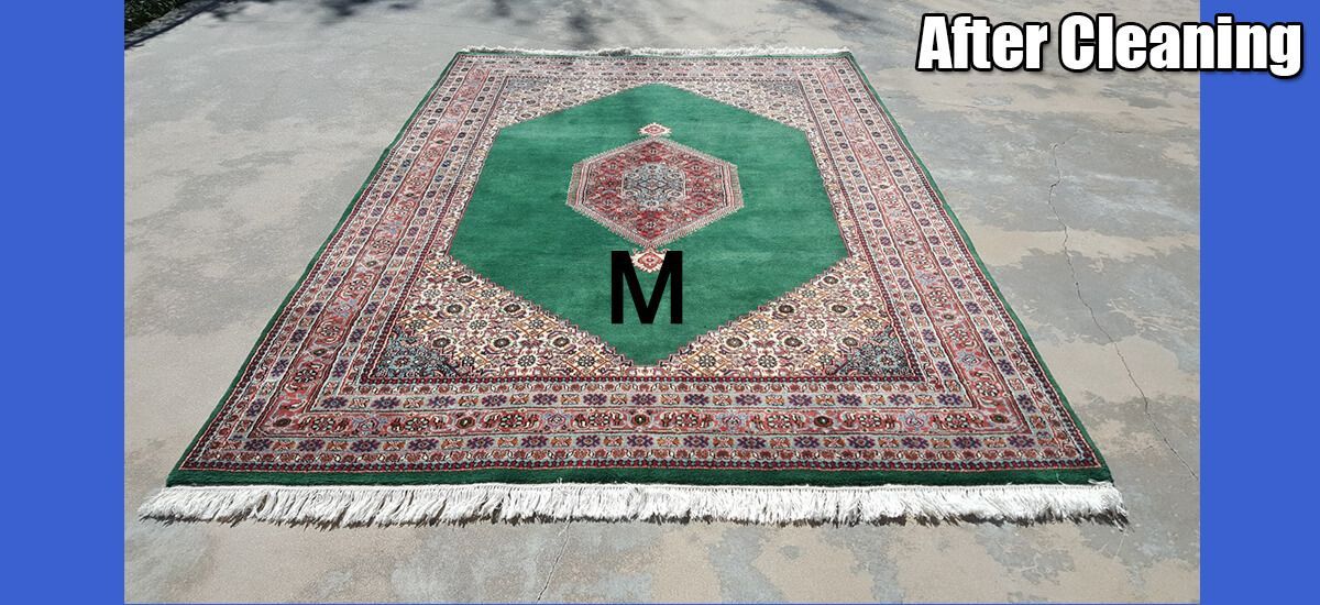 A clean rug after cleaning.