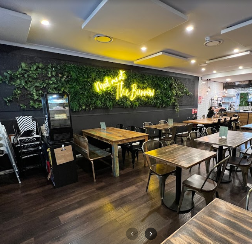 hardwood flooring in an eatery