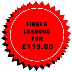 FIRST 5 LESSONS FOR £119.00