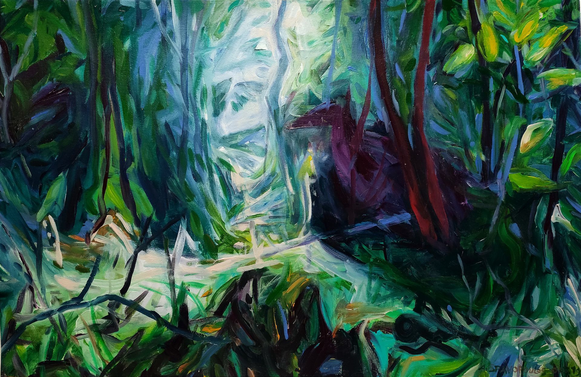 Lichtung im Gegenlicht