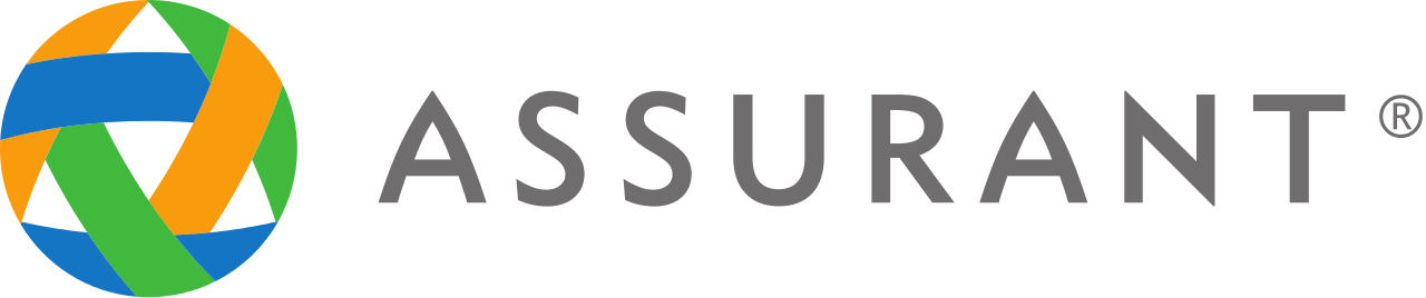 Assurant logo: a blue, green, and orange intertwined circular design next to