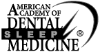 Logo of the American Academy of Dental Sleep Medicine: Text within a stylized checkmark.