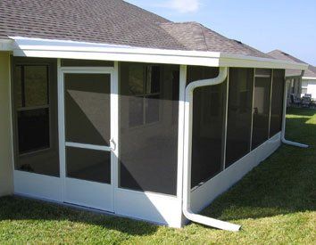 Different look of small white screen room — Leesburg, FL — Aluminum Contractors Inc