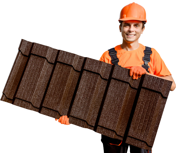 Worker Holding Roof Tile — Hubertus, WI — Northwest Roofing, Inc.