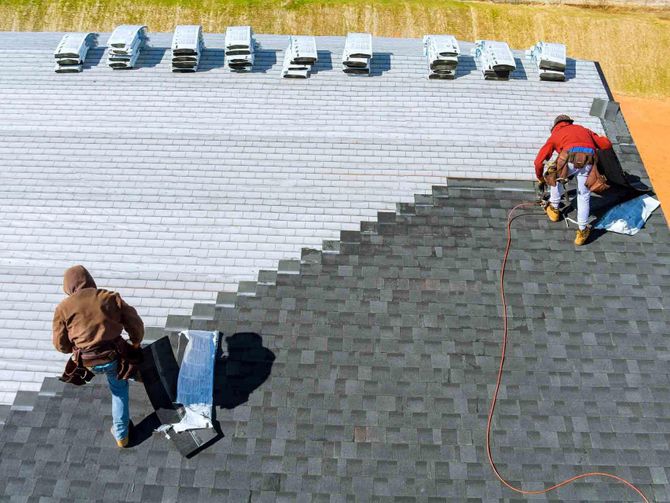 Workers Installing New Roof — Hubertus, WI — Northwest Roofing, Inc.