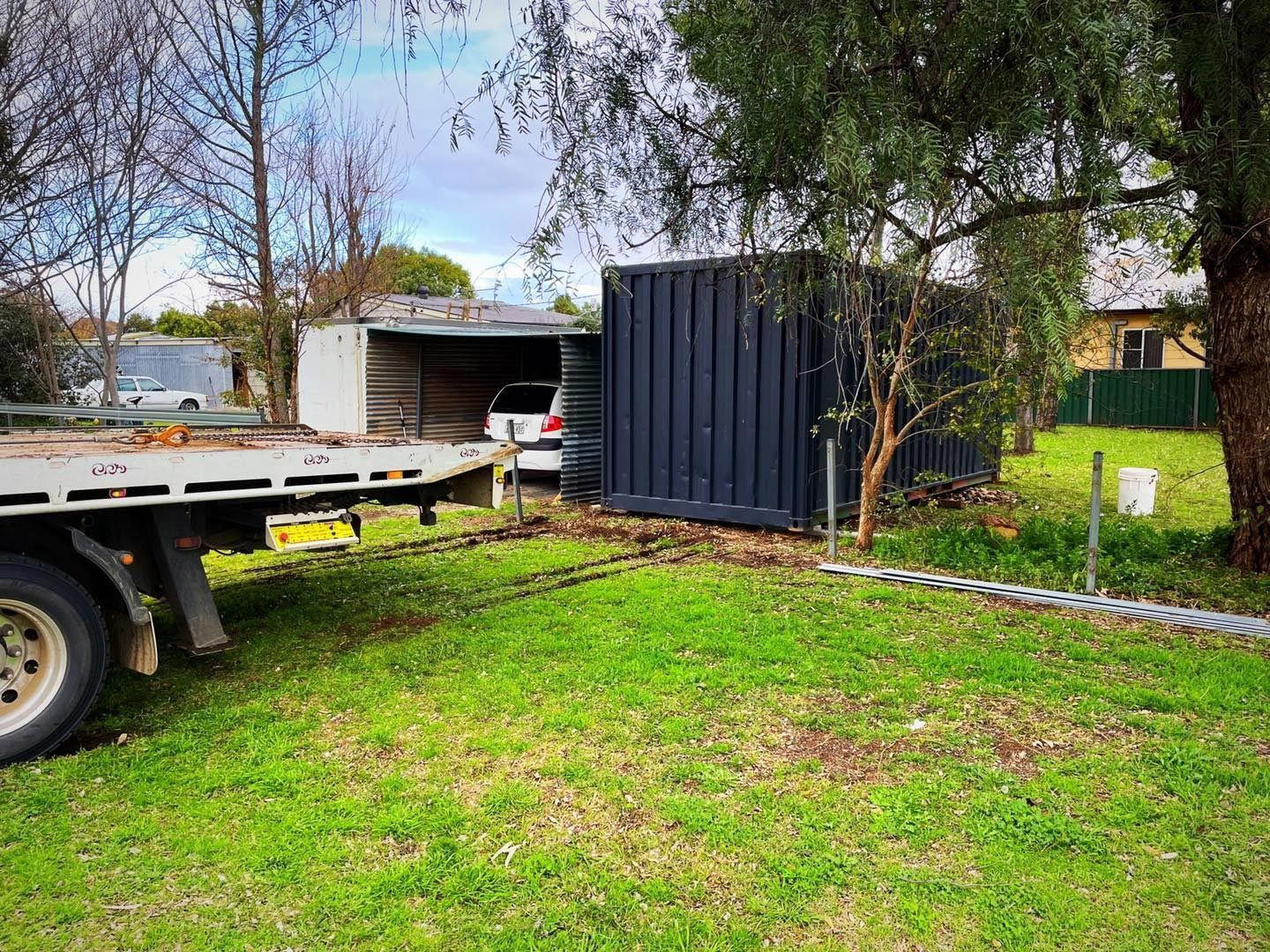 Black Shipping Container