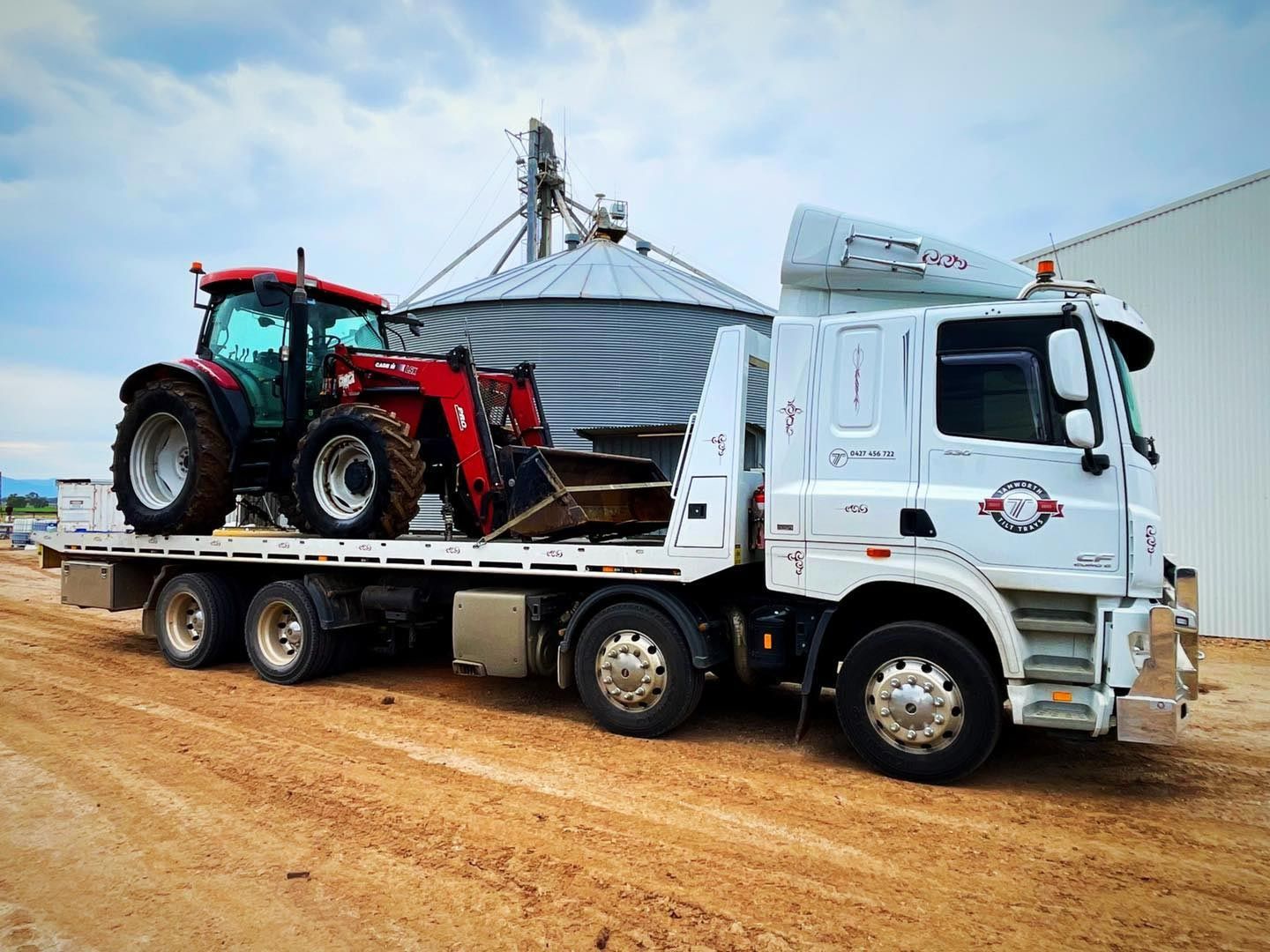 Red Tractor With Loader