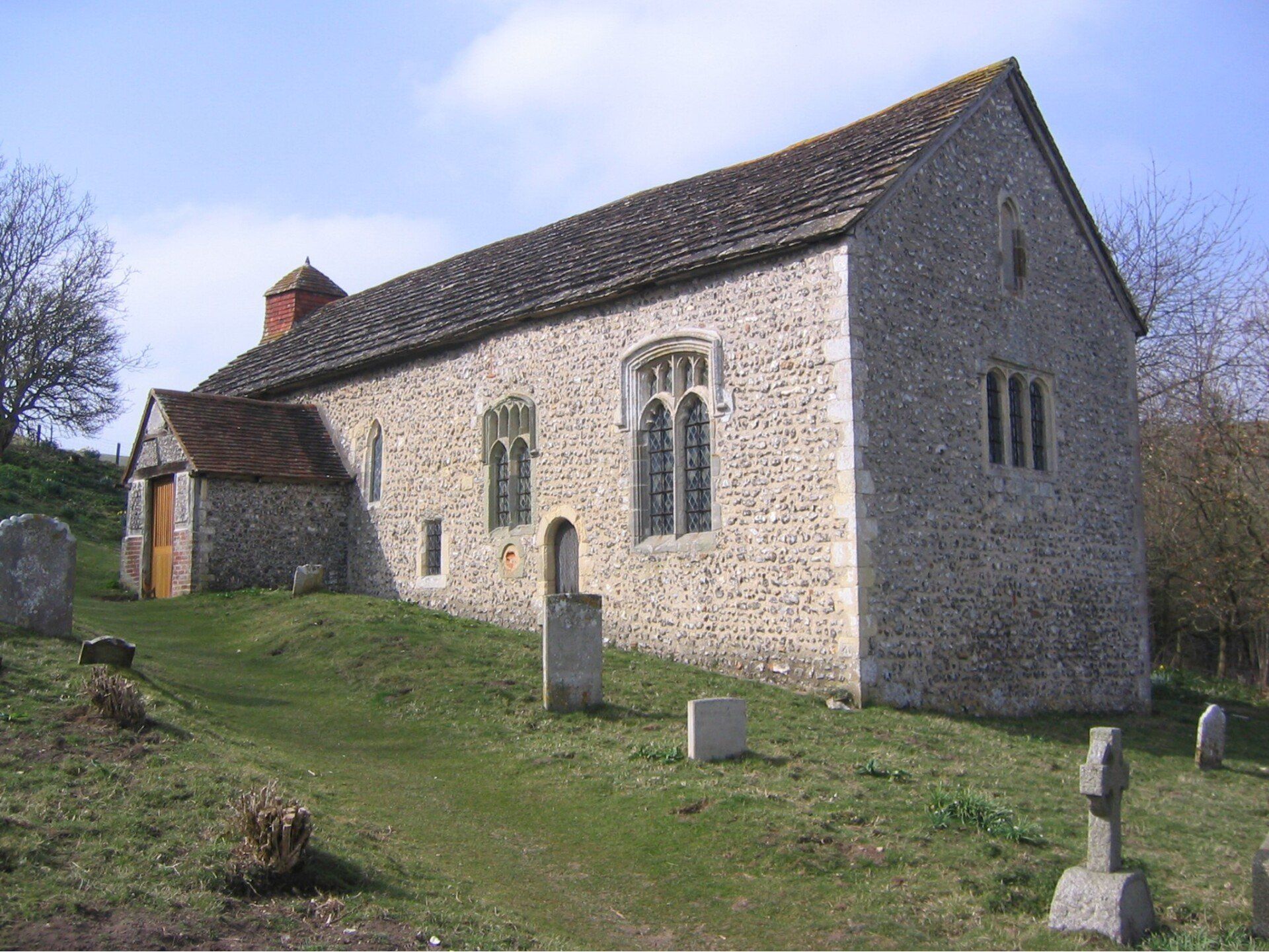 Exterior of Coombes Church
