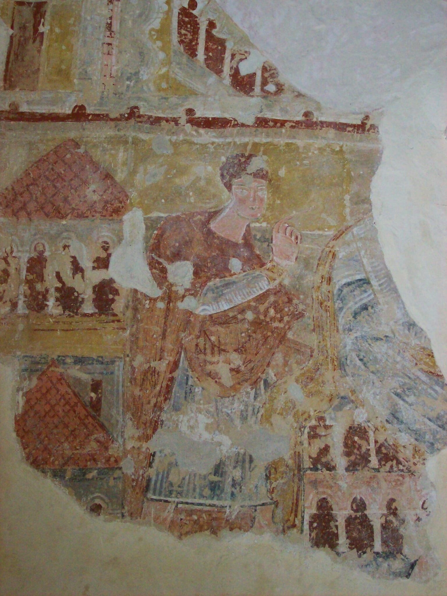 Wall painting within Coombes Church