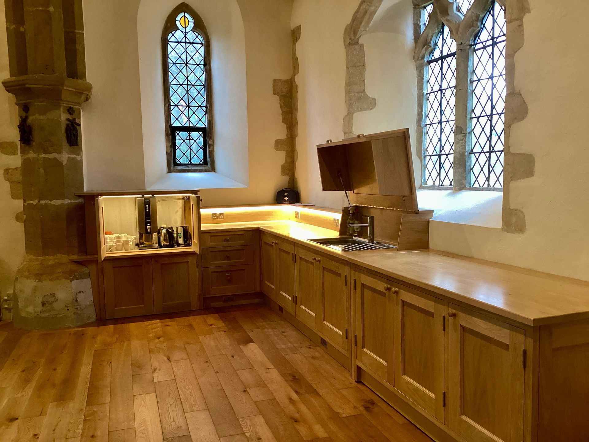 Kitchen of St James' Church Hall