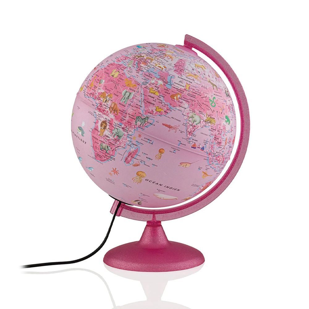 globo terrestre pink zoo de 25cm