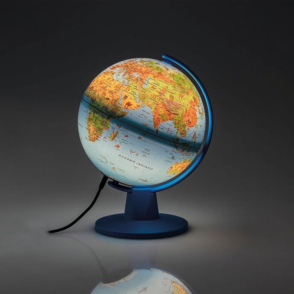 globo terrestre luce safari 16cm