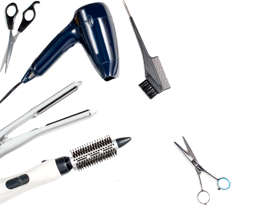 un asciugacapelli e una spazzola 