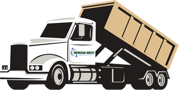 A dump truck with a box on the back of it.