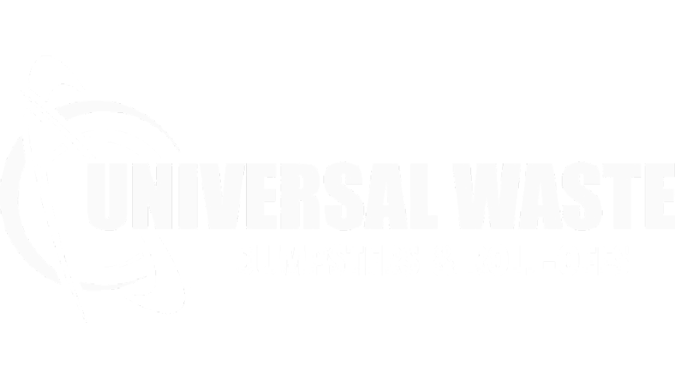 The logo for universal waste dumpsters and roll-offs