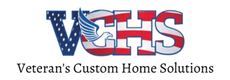 VCHS logo with stars and stripes, reading “Veteran’s Custom Home Solutions” in red, white, and blue