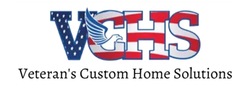 VCHS logo with stars and stripes, reading “Veteran’s Custom Home Solutions” in red, white, and blue