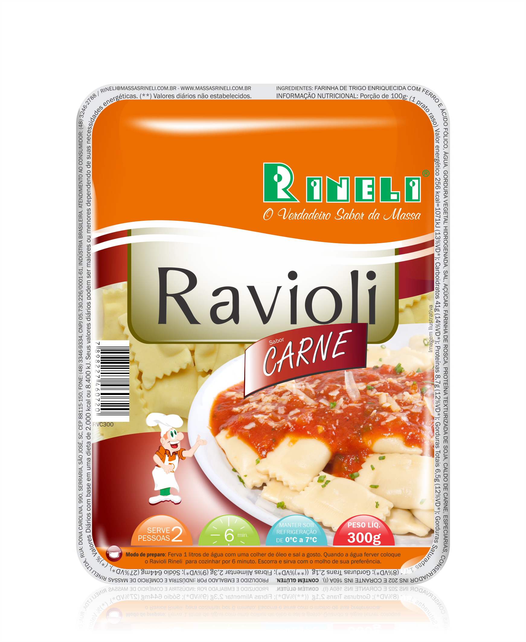 RAVIOLI SABOR CARNE 300G