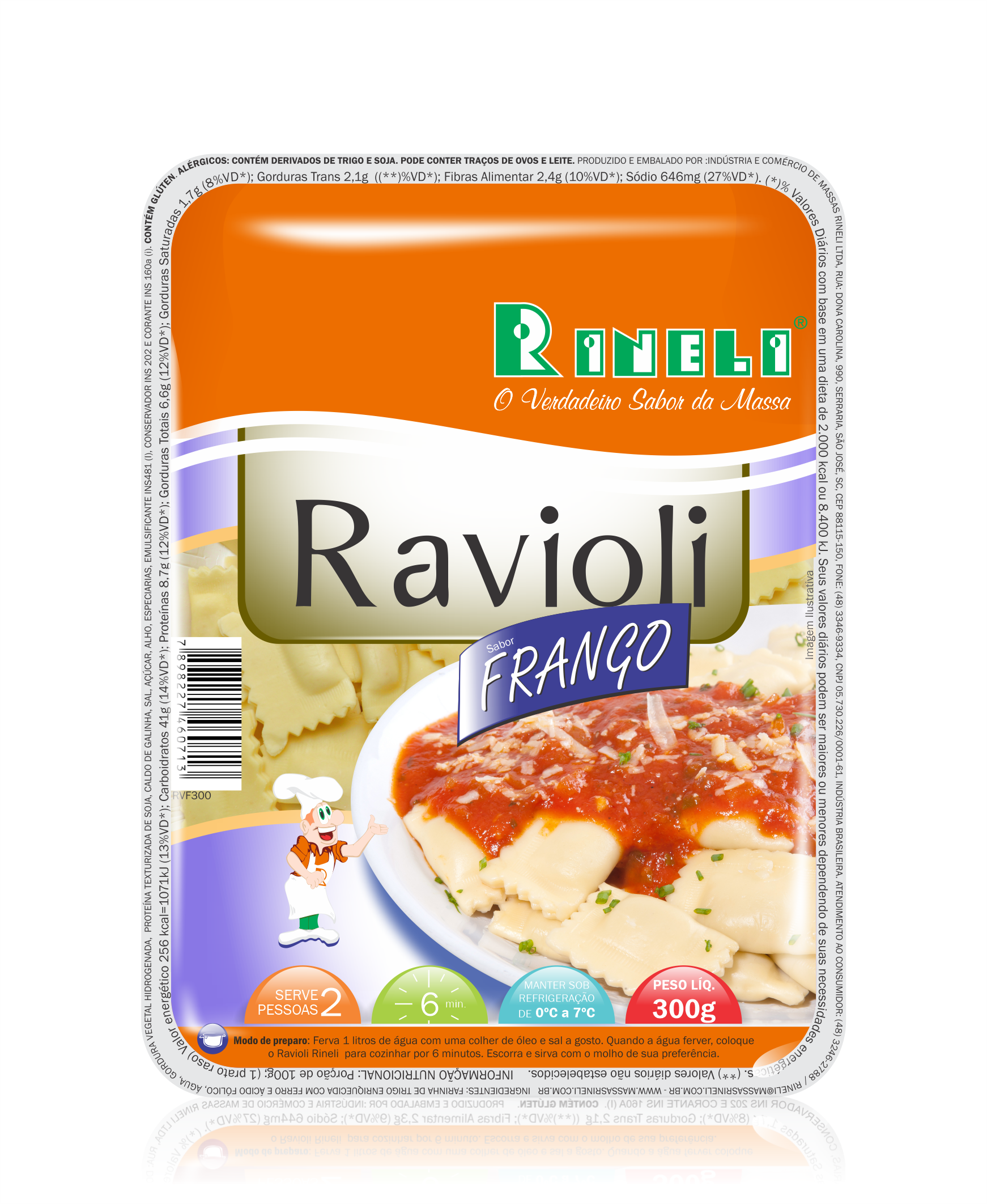 RAVIOLI SABOR FRANGO 300G