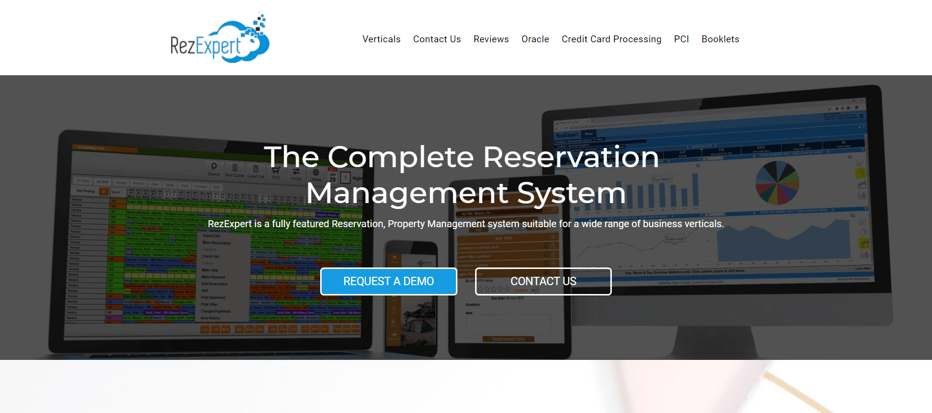 Website landing page: