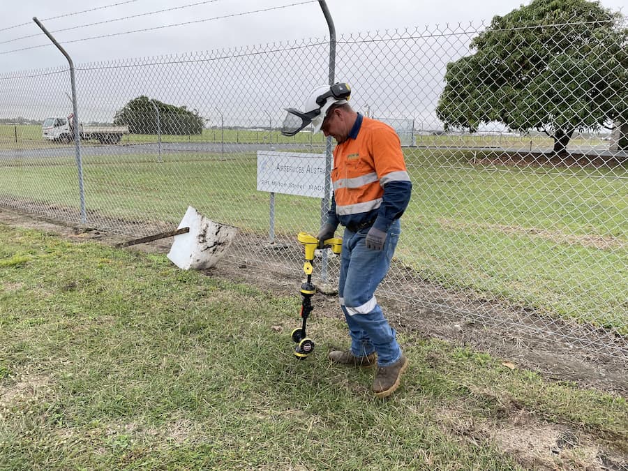 Staff conducting utility locating service in Mackay,QLD