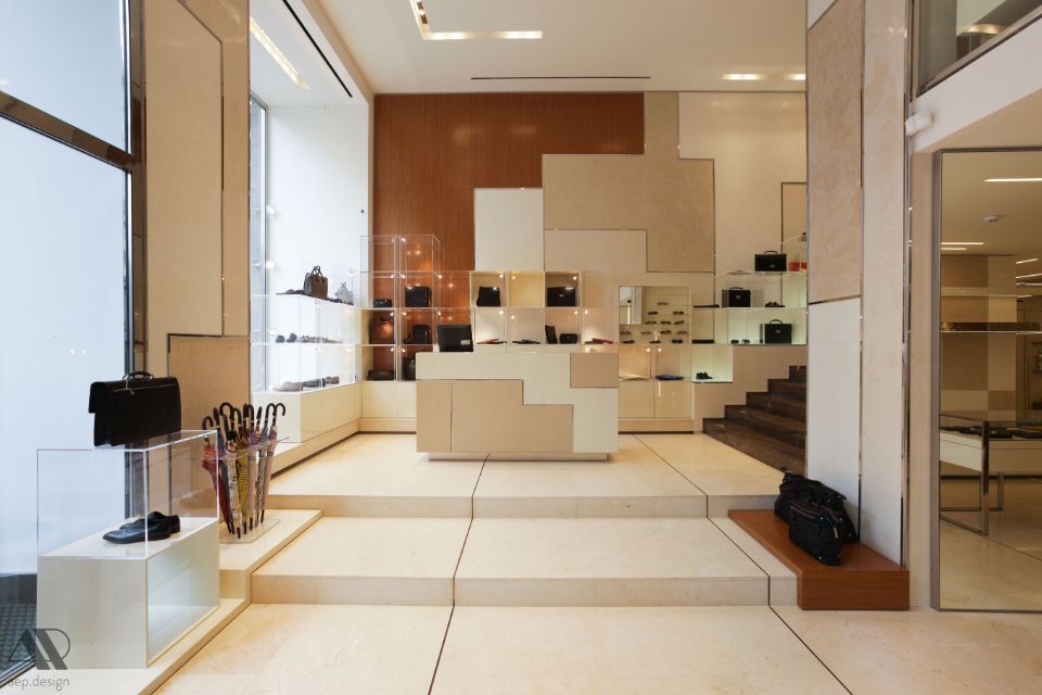 interno di struttura per il retail di lusso