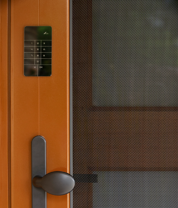 Crimsafe iQ smart door Closeup — Homemakers Lifestyle Maroochydore In Maroochydore QLD