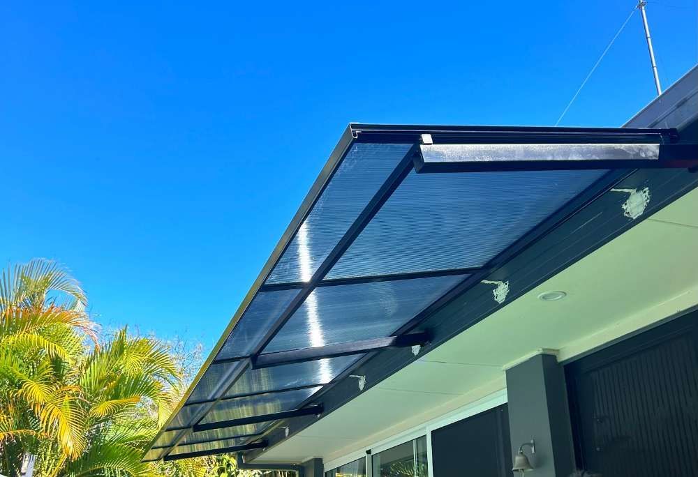 A Canopy On The Side Of A Building With A Blue Sky In The Background — Homemakers Lifestyle In Maroochydore, QLD