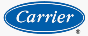 A blue carrier logo on a white background