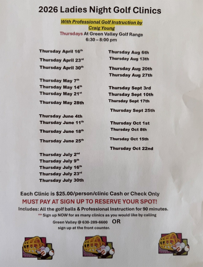 A flyer for a junior golf camp with a boy holding a golf club.