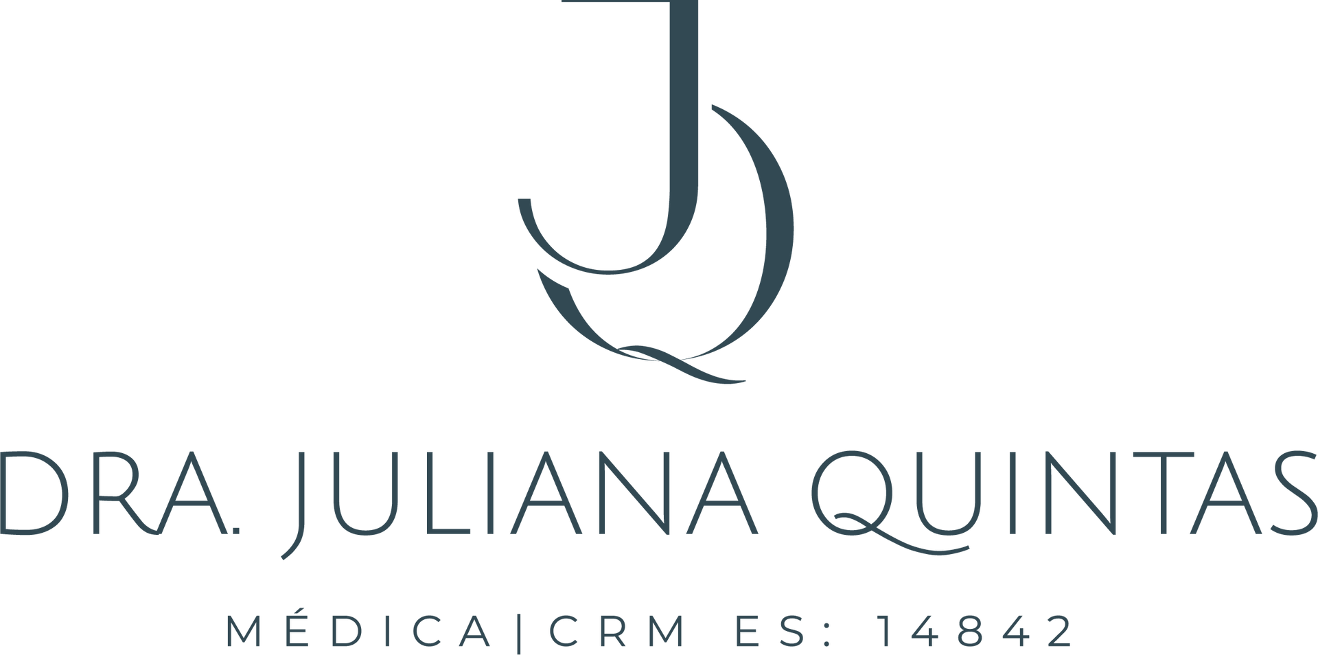 A logo for a doctor called dra juliana quintas