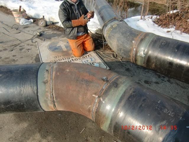 dettaglio di tubature industriali per fabbrica